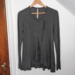 BAILEY44 Long Sleeve Ruffle Lightweight Cardigan